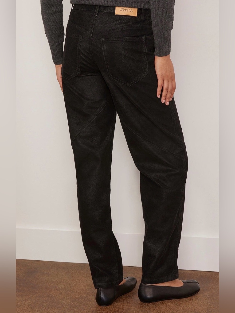 NWT Isabel Marant Etoile Kelvina Pants Black Faux Leather Trousers 38 US 6 med - Picture 4 of 13